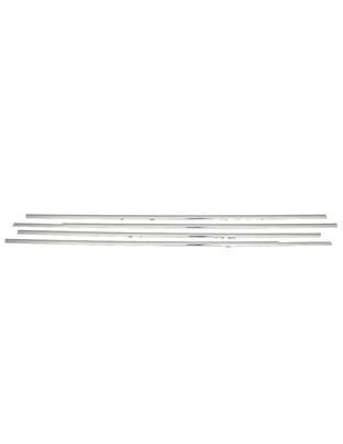 TRIM ΠΑΡΑΘΥΡΩΝ ΑΝΟΞΕΙΔΩΤΟ ΑΤΣΑΛΙ ΧΡΩΜΙΟ ΓΙΑ VW GOLF 5 PLUS 5D HB 2004-2007 - 4 ΤΕΜ.