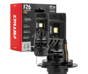 AMiO - Λάμπες LED F26 Pro Series H7/H18 12/24V 68W 2900-3550lm 6.000K Full Can-Bus Plug&Play - 2 Τεμ. (04872/AM)