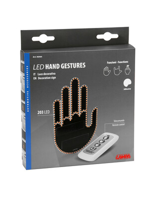 ΔΙΑΚΟΣΜΗΤΙΚΟ ΠΑΝΕΛ ΧΕΙΡΟΝΟΜΙΕΣ LED HAND GESTURES 203 LED SMD ΜΕ ΤΗΛΕΧΕΙΡΙΣΤΗΡΙΟ 150x98mm LAMPA - 1 ΤΕΜ.
