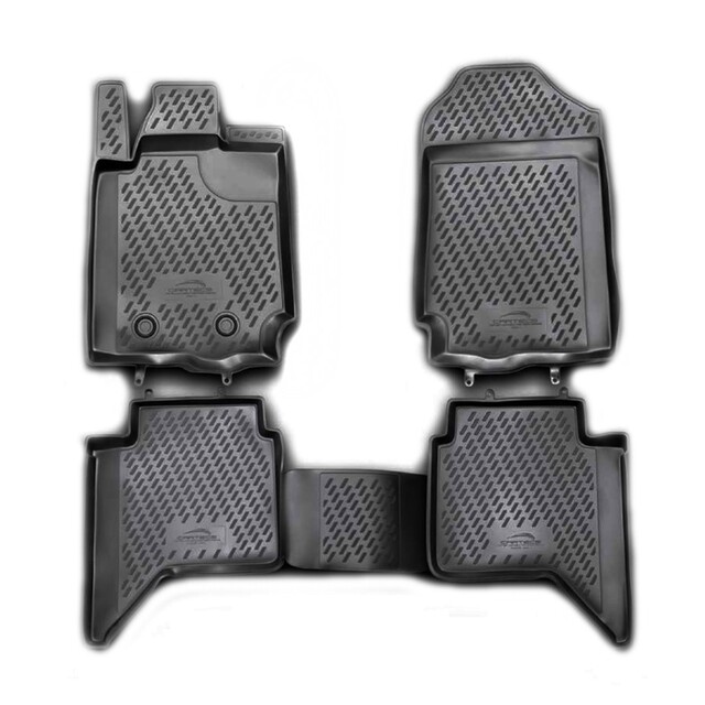 ΠΑΤΑΚΙΑ ΣΕ ΣΚΑΦΗ TPE ΛΑΣΤΙΧΟ ΓΙΑ FORD RANGER 4D 2011+  ΣΕ ΑΝΘΡΑΚΙ ΣΚΟΥΡΟ ΓΚΡΙ ΧΡΩΜΑ NOVLINE - 4 ΤΕΜ.