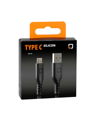 Καλώδιο USB Type A σε USB Type C 3000mA/18W της σειράς Optiline για Φόρτιση, Συγχρονισμό και Μεταφορά Δεδομένων Κινητού και Ηλεκτρονικών Συσκευών με επένδυση από σιλικόνη και μήκος 20 cm