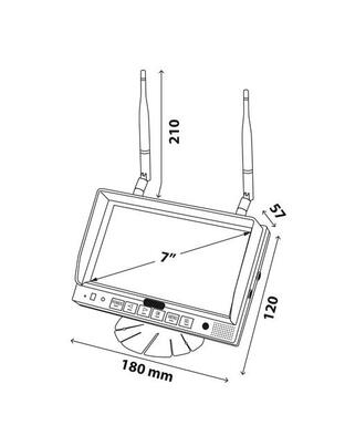 ΟΘΟΝΗ M4 180x120x57mm ΑΣΥΡΜΑΤΗ 7 ΙΝΤΣΕΣ 10-32V ΓΙΑ 4 ΚΑΜΕΡΕΣ ΚΑΙ 4 AUDIO