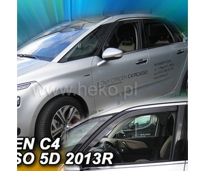 ΑΝΕΜΟΘΡΑΥΣΤΕΣ ΓΙΑ CITROEN C4 PICASSO / GRAND MK2 5D 2013-2020 ΖΕΥΓΑΡΙ ΑΠΟ ΕΥΚΑΜΠΤΟ ΦΙΜΕ ΠΛΑΣΤΙΚΟ HEKO - 2 ΤΕΜ.