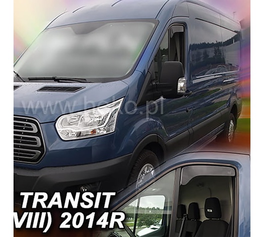 ΑΝΕΜΟΘΡΑΥΣΤΕΣ ΓΙΑ FORD TRANSIT 8 2013+ ΚΟΝΤΟ ΖΕΥΓΑΡΙ ΑΠΟ ΕΥΚΑΜΠΤΟ ΦΙΜΕ ΠΛΑΣΤΙΚΟ HEKO - 2 ΤΕΜ.