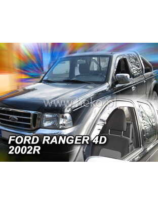 ΑΝΕΜΟΘΡΑΥΣΤΕΣ ΓΙΑ MAZDA B2500 / B2600 / FORD RANGER 2D/ 4D / RANGER 1ΜΙΣΗ ΚΑΜΠΙΝΑ EXTRA CAB 1997-2007 ΖΕΥΓΑΡΙ ΑΥΤΟΚΙΝΗΤΟΥ ΑΠΟ ΕΥΚΑΜΠΤΟ ΦΙΜΕ ΠΛΑΣΤΙΚΟ HEKO - 2 ΤΕΜ.