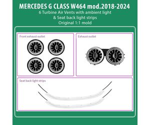 DIQ AMBIENT MERCEDES G CLASS TML (Digital iQ Ambient Light Kit MERCEDES G CLASS (W464) mod. 2018-2024 with 8 Lights)