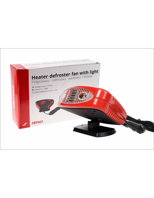 Amio - Αερόθερμο Αυτοκινήτου Tornado 3 σε 1 12V 150W με Φωτισμό LED για Θέρμανση Ξεπάγωμα Παρμπρίζ και Ανεμιστήρα - 1 τεμ. (01326/AM)