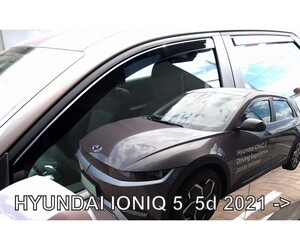 ΑΝΕΜΟΘΡΑΥΣΤΕΣ ΓΙΑ HYUNDAI IONIQ 5D 2021+  ΣΕΤ ΑΥΤΟΚΙΝΗΤΟΥ ΑΠΟ ΕΥΚΑΜΠΤΟ ΦΙΜΕ ΠΛΑΣΤΙΚΟ HEKO - 4 ΤΕΜ.