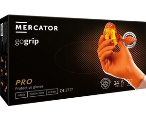 Amio - ΓΑΝΤΙΑ ΝΙΤΡΙΛΙΟΥ MERCATOR GOGRIP ΣΕ ΠΟΡΤΟΚΑΛΙ ΧΡΩΜΑ MEDIUM (M) - 50 ΤΕΜ. (MER20335/AM)