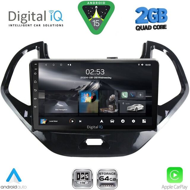 DIGITAL IQ RSD 1167SH_CPA (9inc) MULTIMEDIA TABLET for FORD KA mod. 2017-2024