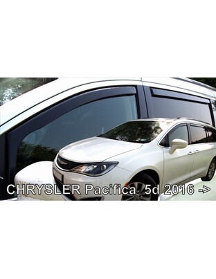 ΑΝΕΜΟΘΡΑΥΣΤΕΣ ΓΙΑ CHRYSLER PACIFICA SW 2016+ ΣΕΤ ΑΥΤΟΚΙΝΗΤΟΥ ΑΠΟ ΕΥΚΑΜΠΤΟ ΦΙΜΕ ΠΛΑΣΤΙΚΟ HEKO - 4 ΤΕΜ.