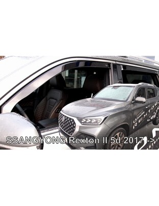 ΑΝΕΜΟΘΡΑΥΣΤΕΣ ΓΙΑ SSANGYONG REXTON 5D 2017+ ΣΕΤ ΑΥΤΟΚΙΝΗΤΟΥ ΑΠΟ ΕΥΚΑΜΠΤΟ ΦΙΜΕ ΠΛΑΣΤΙΚΟ HEKO - 4 ΤΕΜ.