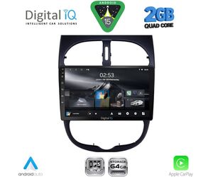 DIGITAL IQ RSD 1506_CPA (9inc) MULTIMEDIA TABLET for PEUGEOT 206 mod. 1998-2006