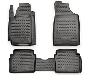 ΠΑΤΑΚΙΑ ΣΕ ΣΚΑΦΗ TPE ΛΑΣΤΙΧΟ ΓΙΑ HYUNDAI i10 2008-2014  ΣΕ ΑΝΘΡΑΚΙ ΣΚΟΥΡΟ ΓΚΡΙ ΧΡΩΜΑ NOVLINE - 4 ΤΕΜ.