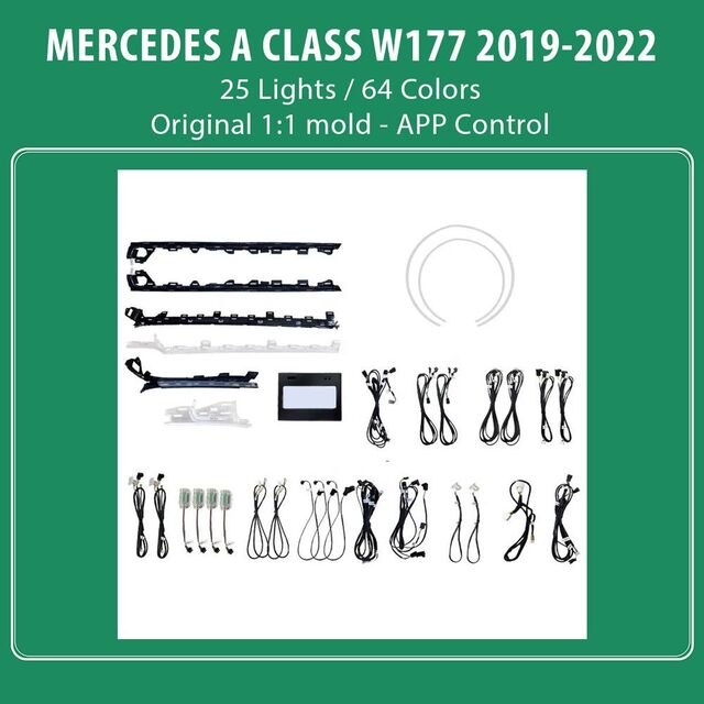 DIQ AMBIENT 8176 A4B - BENZ A (W177) mod. 2019-2024 (Digital iQ Ambient Light for MERCEDES A W177 mod.2019-2024 with 25 Lights)