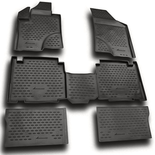 ΠΑΤΑΚΙΑ ΣΕ ΣΚΑΦΗ TPE ΛΑΣΤΙΧΟ ΓΙΑ HYUNDAI ix-55 2008-2015  ΣΕ ΑΝΘΡΑΚΙ ΣΚΟΥΡΟ ΓΚΡΙ ΧΡΩΜΑ NOVLINE - 6 ΤΕΜ.