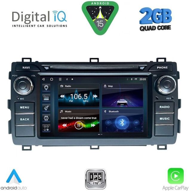 DIGITAL IQ BLD 208_CPA (7" DECK) MULTIMEDIA OEM for TOYOTA AURIS mod. 2012-2015