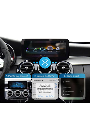 DIGITAL IQ BZ 504F CPAA (WIRELESS CARPLAY / ANDROID AUTO BOX for MERCEDES mod. 2017-2021 with NTG 5.5 with 10.25" screen - with 2 CAMERAS)