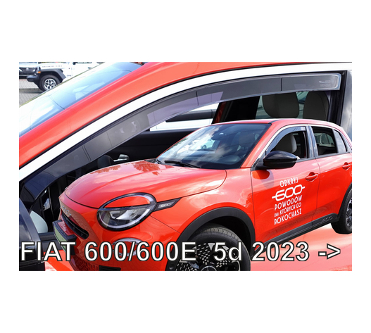 ΑΝΕΜΟΘΡΑΥΣΤΕΣ ΓΙΑ FIAT 600/600E 5D 2023+ ΖΕΥΓΑΡΙ ΑΠΟ ΕΥΚΑΜΠΤΟ ΦΙΜΕ ΠΛΑΣΤΙΚΟ HEKO - 2 ΤΕΜ.