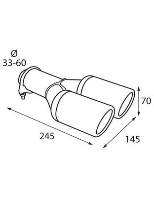 ΑΚΡΟ ΕΞΑΤΜΙΣΗΣ TS-43 Φ 33-60mm - ΔΙΠΛΗ ΑΠΟΛΗΞΗ