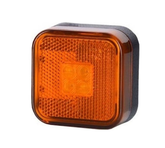 ΦΩΣ ΟΓΚΟΥ ΑΝΑΚΛΑΣΤΙΚΟ LD097 12/24V 4LED HORPOL ΠΟΡΤΟΚΑΛΙ 67X67mm -1ΤΕΜ.