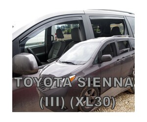 ΑΝΕΜΟΘΡΑΥΣΤΕΣ ΓΙΑ TOYOTA SIENNA III XL30 5D 2010+ ΣΕΤ ΑΥΤΟΚΙΝΗΤΟΥ ΑΠΟ ΕΥΚΑΜΠΤΟ ΦΙΜΕ ΠΛΑΣΤΙΚΟ HEKO - 4 ΤΕΜ.