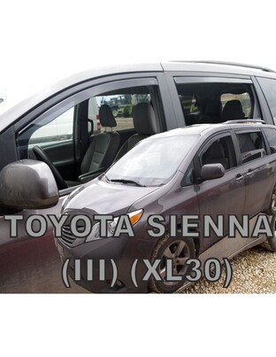 ΑΝΕΜΟΘΡΑΥΣΤΕΣ ΓΙΑ TOYOTA SIENNA III XL30 5D 2010+ ΣΕΤ ΑΥΤΟΚΙΝΗΤΟΥ ΑΠΟ ΕΥΚΑΜΠΤΟ ΦΙΜΕ ΠΛΑΣΤΙΚΟ HEKO - 4 ΤΕΜ.