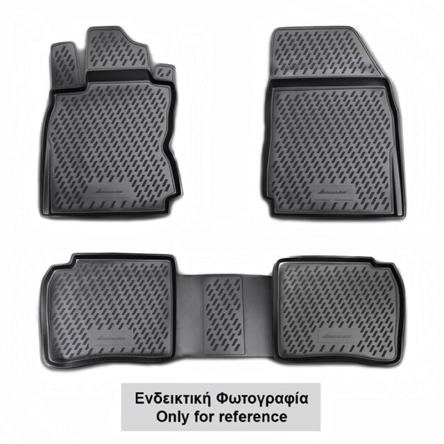 ΠΑΤΑΚΙΑ ΣΕ ΣΚΑΦΗ TPE ΛΑΣΤΙΧΟ ΓΙΑ CITROEN C-CROSSER 5D 2007-2013  ΣΕ ΑΝΘΡΑΚΙ ΣΚΟΥΡΟ ΓΚΡΙ ΧΡΩΜΑ NOVLINE - 4 ΤΕΜ.