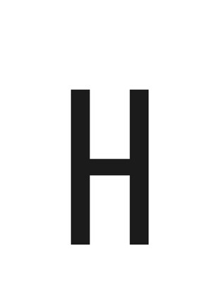 ΑΥΤΟΚΟΛΛΗΤΟ ΓΡΑΜΜΑ ΠΙΝΑΚΙΔΩΝ 60x30mm "H"