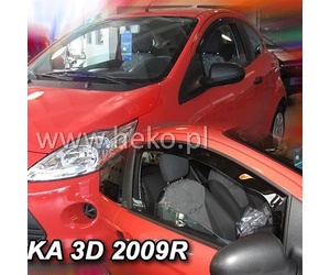 ΑΝΕΜΟΘΡΑΥΣΤΕΣ ΓΙΑ FORD KA 2 3D 2009-2017 ΖΕΥΓΑΡΙ ΑΠΟ ΕΥΚΑΜΠΤΟ ΦΙΜΕ ΠΛΑΣΤΙΚΟ HEKO - 2 ΤΕΜ.