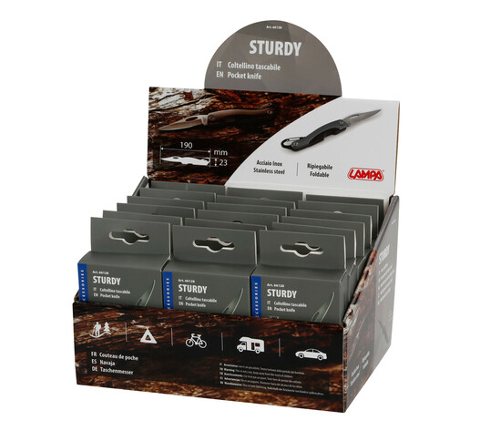 ΣΟΥΓΙΑΣ/ΜΑΧΑΙΡΙ ΤΣΕΠΗΣ STURDY INOX ΜΕ ΚΑΡΑΜΠΙΝΕΡ 18x15x23cm ΣΕ ΣΤΑΝΤ LAMPA - 18 ΤΕΜ.