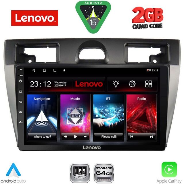 LENOVO LVD 2153SL_CPA (9inc) MULTIMEDIA TABLET for FORD FIESTA mod. 2005-2008 (SILVER)