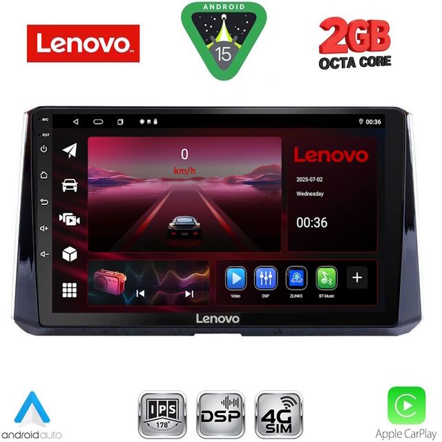 LENOVO LVF 5716_CPA (10inc) MULTIMEDIA TABLET for TOYOTA COROLLA mod. 2019-2026