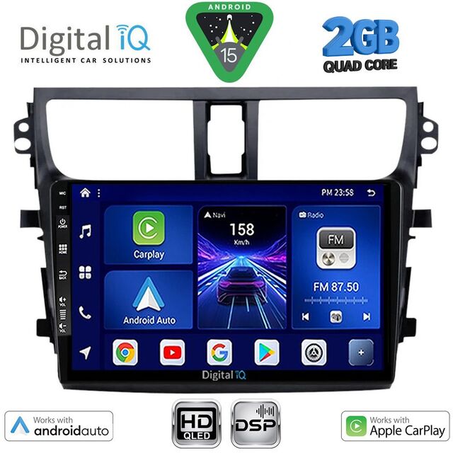DIGITAL IQ BXC 3674_CPAA (9inc) MULTIMEDIA TABLET for SUZUKI CELERIO mod. 2015-2021