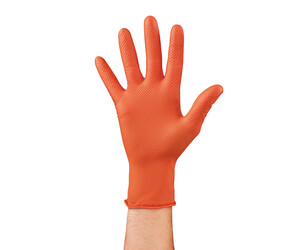 ΓΑΝΤΙΑ ΕΡΓΑΣΙΑΣ ΝΙΤΡΙΛΙΟΥ ΜΙΑΣ ΧΡΗΣΗΣ ΠΟΡΤΟΚΑΛΙ X-LARGE (XL) X-STRONG LAMPA - 50 ΤΕΜ