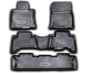 ΠΑΤΑΚΙΑ ΣΕ ΣΚΑΦΗ TPE ΛΑΣΤΙΧΟ ΓΙΑ TOYOTA LAND CRUISER 5D 11/2009+  ΣΕ ΑΝΘΡΑΚΙ ΣΚΟΥΡΟ ΓΚΡΙ ΧΡΩΜΑ NOVLINE - 5 ΤΕΜ.