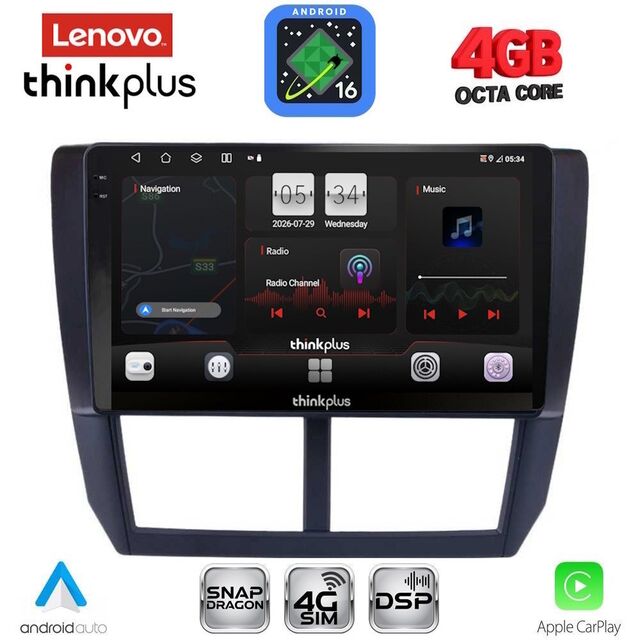 LENOVO LTG 7662_CPA (9inc) MULTIMEDIA TABLET for SUBARU FORESTER - IMPREZA - XV mod. 2008-2013
