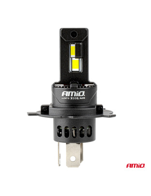 Amio - Λαμπτήρες LED F25 PRO Black Edition H4/H19 70W 12-24V Full CAN Bus με Φωτεινότητα 8000lm σε Ψυχρό Λευκό 6000K για Επιβατικά Αυτοκίνητα & Φορτηγά - Σετ 2 τεμ. (04719/AM)