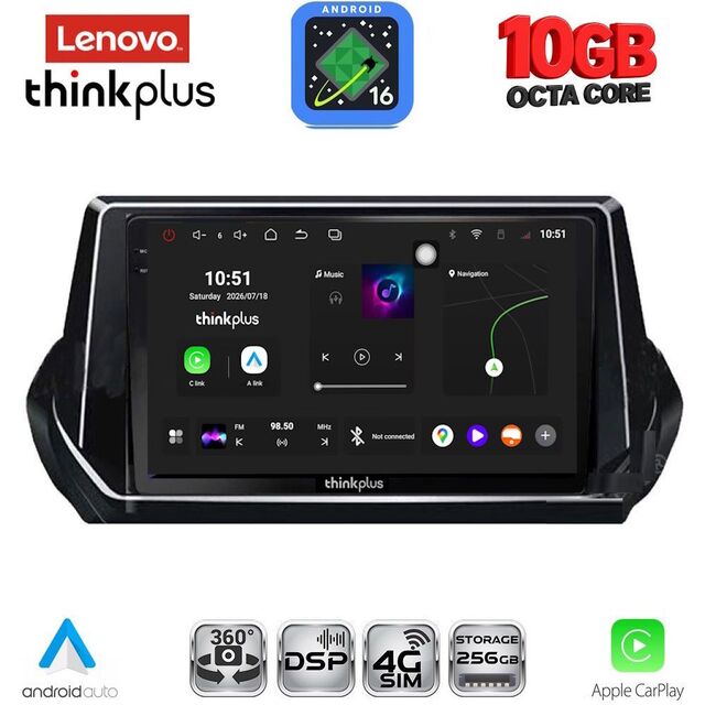 LENOVO LTM 11509_CPA (9inc) MULTIMEDIA TABLET for PEUGEOT 208 - 2008 mod. 2021-2026