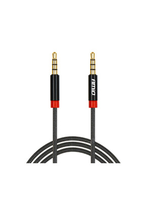 Amio - ΚΑΛΩΔΙΟ ΣΥΝΔΕΣΗΣ AUX MINI JACK>JACK 3,5mm 100cm - 1 TEM. (03269/AM)