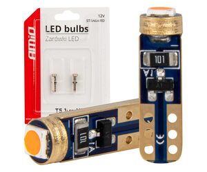 Amio - ΛΑΜΠΑΚΙΑ T5 W1W 12V 1SMD LED ΚΟΚΚΙΝΑ - 2 ΤΕΜ. (03727/AM)