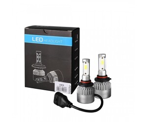 HB3 9005 9-32V 6.500K 10.000lm 4x10W COB ΛΑΜΠΑ LED EPISTAR 1021 C6 KIT ΜΕ ΑΝΕΜΙΣΤΗΡΑΚΙ M-TECH - 2 ΤΕΜ.
