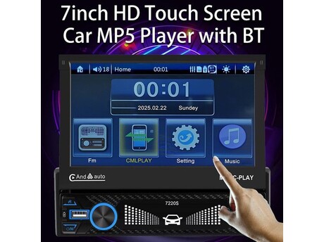 ΣΥΣΚΕΥΗ ΑΝΑΠΑΡΑΓΩΓΗΣ MP5 BLUETOOTH ME ΟΘΟΝΗ 7'' OLED  MY-07032