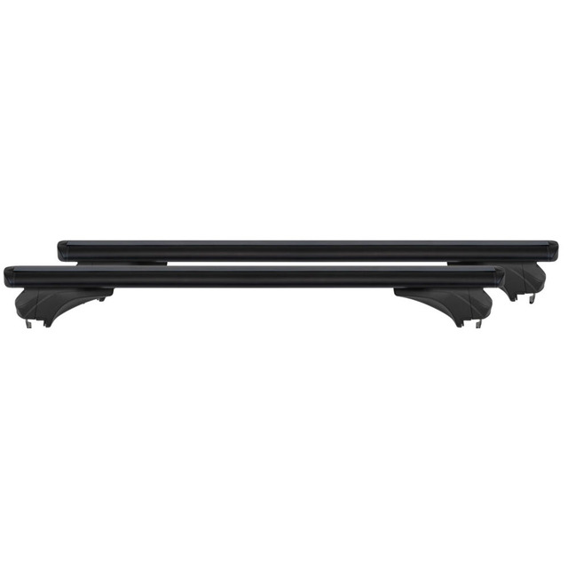 MENABO ΜΠΑΡΕΣ ΑΛΟΥΜΙΝΙΟΥ SONIC BLACK 120 cm ΣΕ ΜΑΥΡΟ ΧΡΩΜΑ ΓΙΑ EVO Evo 7 2024> 5 doors ΜΕ FLUSH RAILS - 2 ΤΕΜ. (14680/MB)