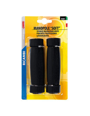ΧΕΙΡΟΛΑΒΕΣ ΠΟΔΗΛΑΤΟΥ 125+125mm 22mm ΜΑΥΡΑ SOFT MAN-1 2ΤΕΜ