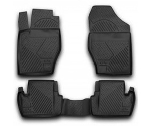 ΠΑΤΑΚΙΑ ΣΕ ΣΚΑΦΗ TPE ΛΑΣΤΙΧΟ ΓΙΑ CITROEN C4 5D 2011-2013  ΣΕ ΜΑΥΡΟ ΧΡΩΜΑ ΜΕ ΚΟΥΜΠΩΜΑΤΑ TYPE-P NOVLINE - 4 ΤΕΜ.