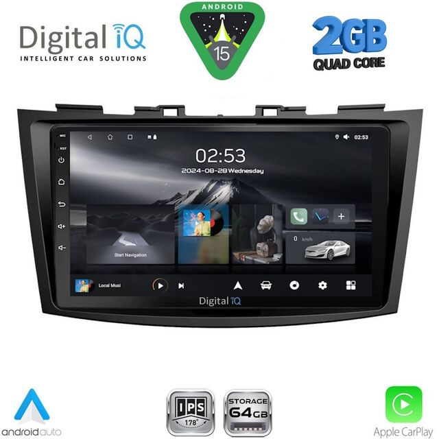 DIGITAL IQ RSD 1685_CPA (9inc) MULTIMEDIA TABLET for SUZUKI SWIFT mod. 2011-2016