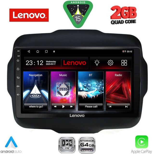 LENOVO LVD 2290_CPA (9inc) MULTIMEDIA TABLET for JEEP RENEGADE  mod. 2014-2025