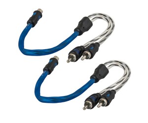 Twisted RCA Cable Y-split 0.3m (OFC) 2 male, 1 female Dual symmetrical conductors Auto-Connect 720RCAYL2M ΖΕΥΓΟΣ