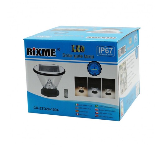 RIXME ΕΞΩΤΕΡΙΚΗ ΛΑΜΠΑ ΕΠΙΔΑΠΕΔΙΑ SOLAR CR-ZTD20-1004